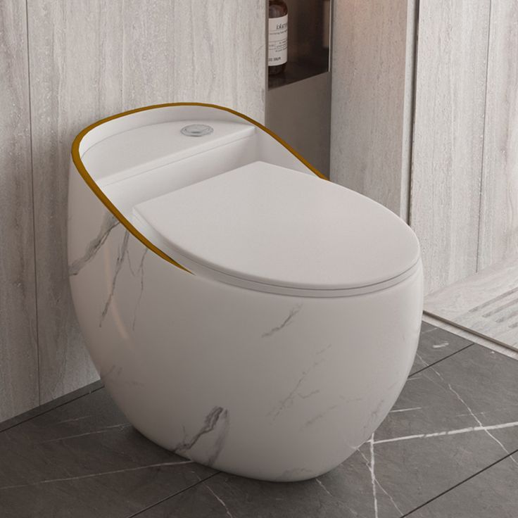 Minimalist bathroom layout featuring white ceramic fixtures