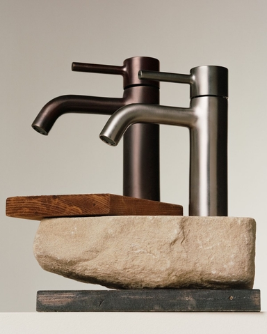 Modern chrome bathroom faucet by France AJ Materials