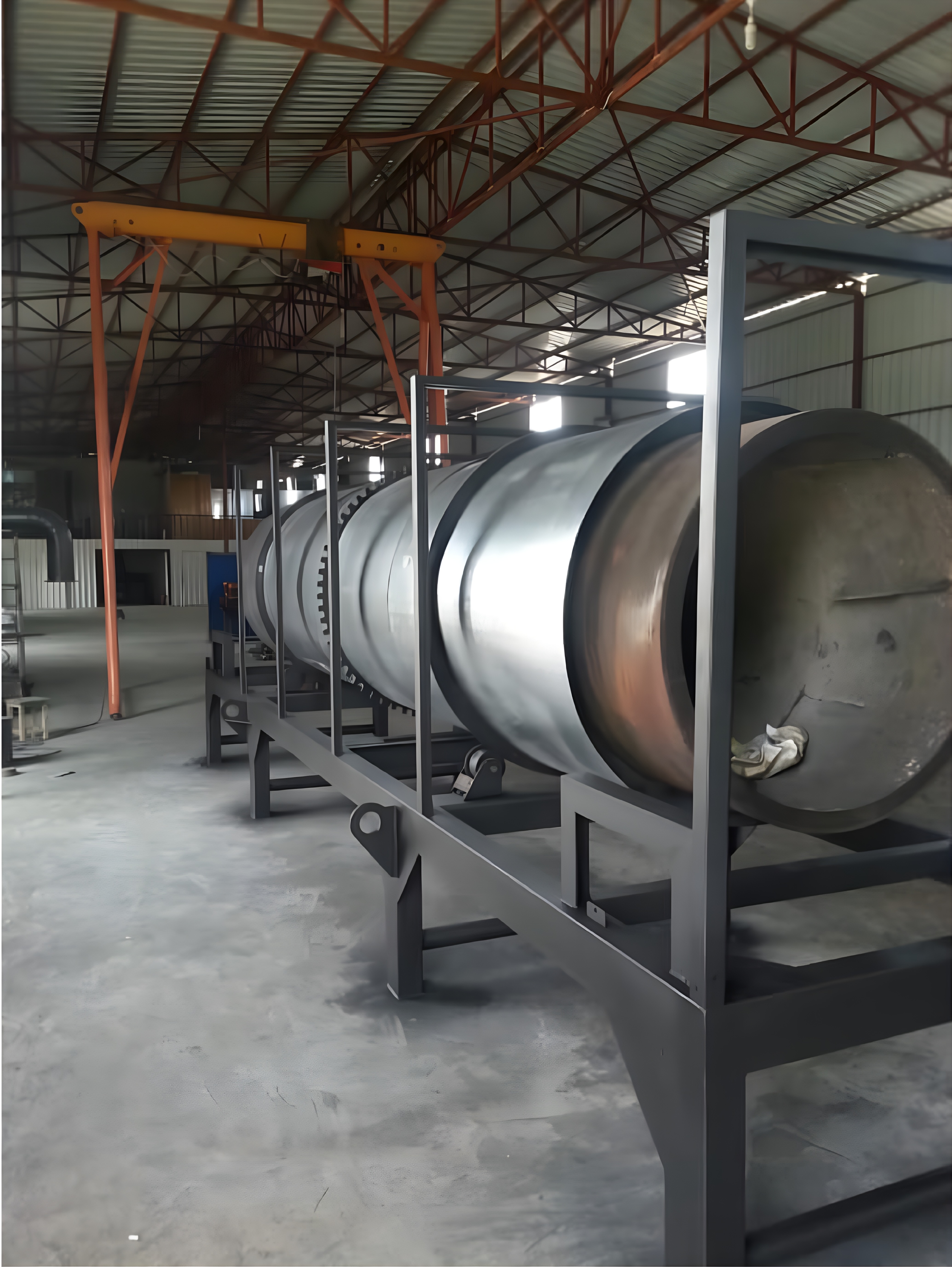 Industrial rotary kiln incinerator system exterior