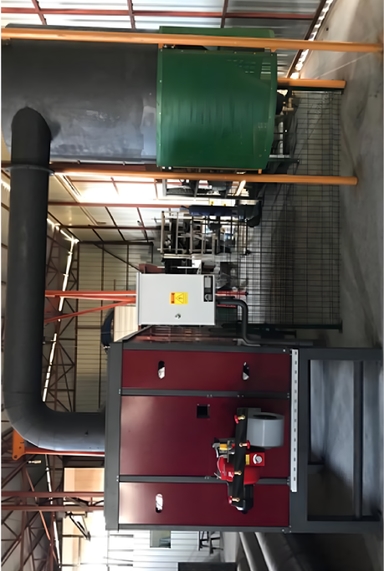 Exhaust gas treatment unit of rotary waste incinerator